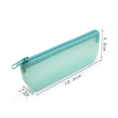 19*7*2.8cm 학생 펜 도구 컬러블 디자인 및 사용자 지정 로고로 실리콘 저장 가방