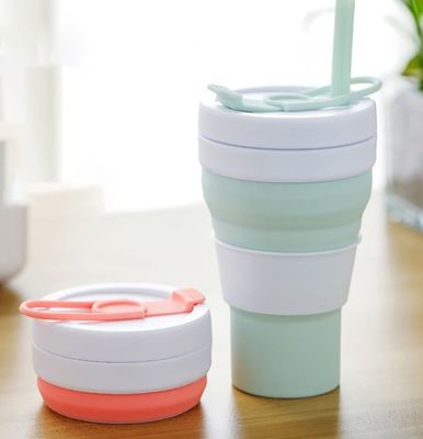 이벤트 선물 및 주머니 커피 컵을 위해 주류 휴대용 후집 가능한 접이식 물병