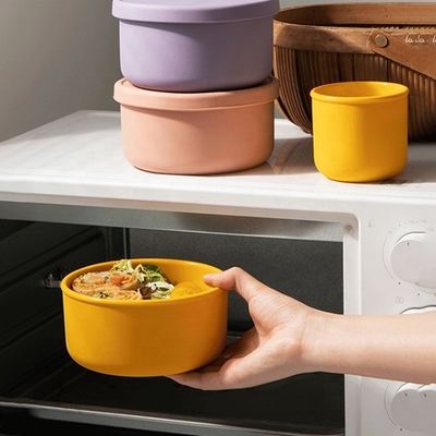 주방 음식 보관 둥근 실리콘 점심 상자 Bento 상자 BPA 무료와 신선한 유지