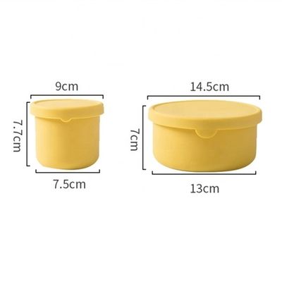 주방 음식 보관 둥근 실리콘 점심 상자 Bento 상자 BPA 무료와 신선한 유지
