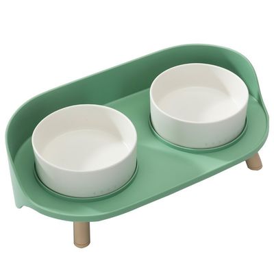 시간 설정 NO 고양이나 개를위한 고층 세라믹 애완 동물 그릇