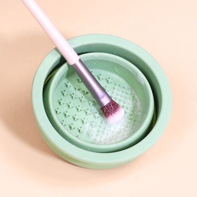 뷰티 계란 청소 도구 웰파인 실리콘 접이 브러쉬 뷰티 케어 클리너 컵