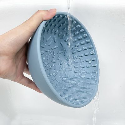 반려동물 먹이 그릇 원형 실리콘 개 그릇 건강 먹이를위한 느린 먹이
