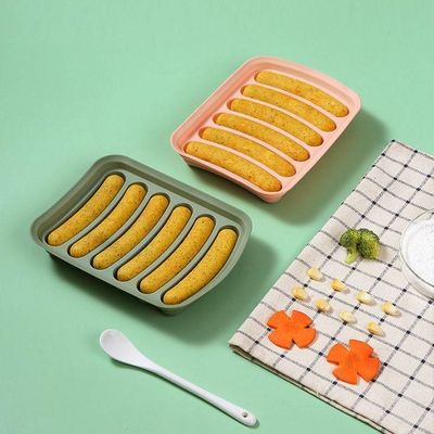17.5*14cm 아기용 실리콘 소시지 곰팡이 보충 식품 식품 등급 핫도그 곰팡이