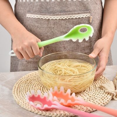 고착성 없는 휴대용 실리콘 파스타 스푼 에코 친화적 인 주방용품