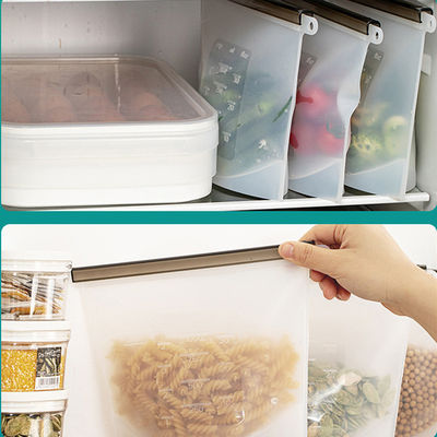 재사용 할 수 있는 실리콘 모유 저장 가방 누출 방지 진공 봉인 BPA 무료 음식 가방