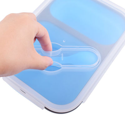 3 칸 어린이 누출 방지 벤토 포크 가 있는 재사용식품 보관 용기